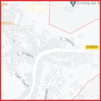 Mapa de de la zona del casco histórico de Luque
