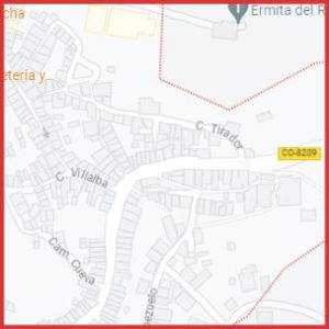 Mapa de de la zona del casco histórico de Luque