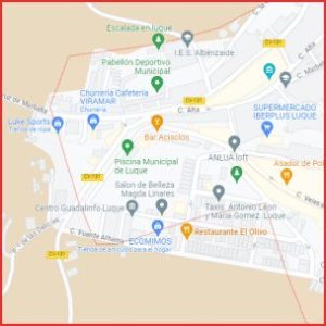 Mapa de zona de la Cruz de Marbella de Luque