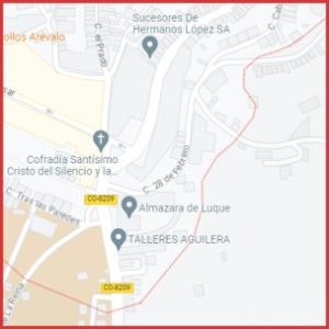 Mapa de la zona de la Glorieta del Convento de Luque